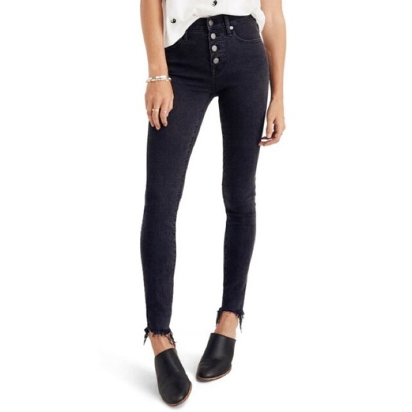 Madewell Denim - Madewell Sz 32 9" Rise Skinny Jeans Berkeley Black